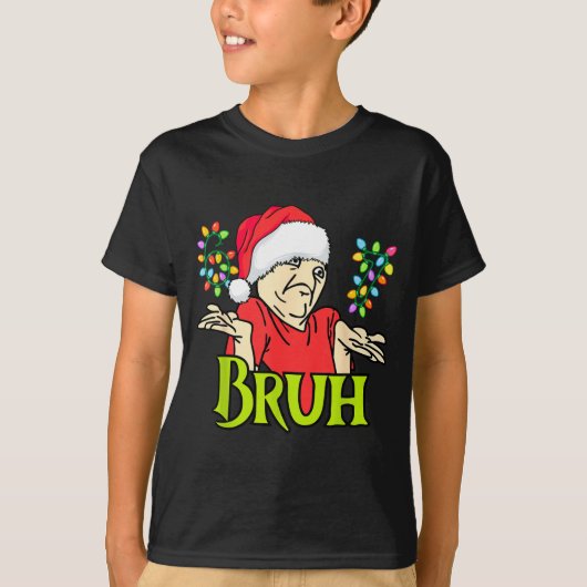 Funny 6 7 Bruh Merry Christmas Santa 67 Meme Men W T-shirt (Voorkant)