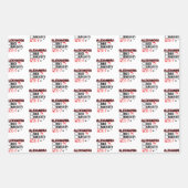 Funny 6-7 Christmas Checklist Custom Name Inpakpapier Vel (Voorkant 2)