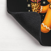 Funny 6 7 Christmas Leopard Bow Gingerbread Girls  Muismat (Hoek)