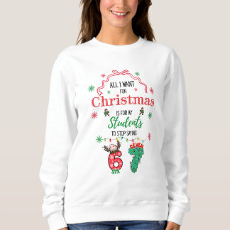 Funny 6-7 funny teacher Christmas Hoodie Trui