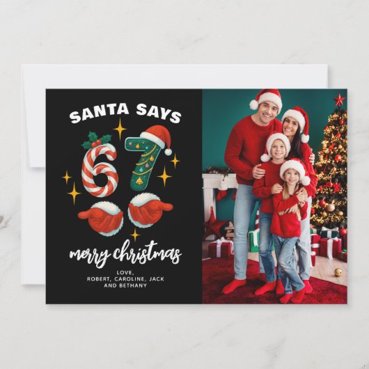 Funny 6-7 Meme 67 Christmas Photo Feestdagenkaart (Voorkant)