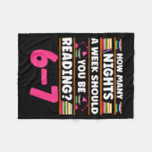 Funny 6 7 Meme Book Lover Teachers Bookish Men Wom Fleece Deken (Voorkant (Horizontaal))