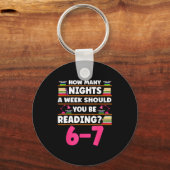 Funny 6 7 Meme Book Lover Teachers Bookish Men Wom Sleutelhanger (Voorkant)
