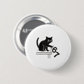 Funny 6 7 Meme Cat Knocking Off 67  Ronde Button 5,7 Cm (Voorkant /achterkant)