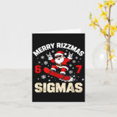 Funny 6-7 Meme Christmas Nice Naughty 67 Slang Tre Kaart (Gele Bloem)