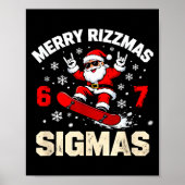 Funny 6-7 Meme Christmas Nice Naughty 67 Slang Tre Poster (Voorkant)