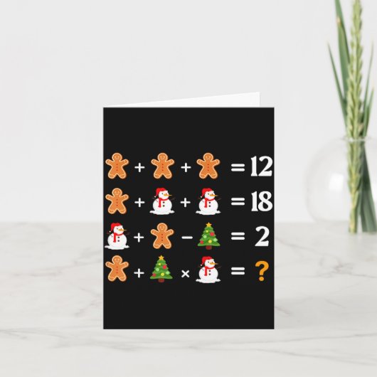 Funny 6 7 Meme Christmas Order Of Operations Math  Kaart (Voorkant)