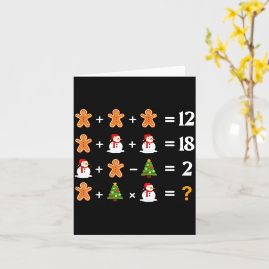 Funny 6 7 Meme Christmas Order Of Operations Math  Kaart (Gele Bloem)