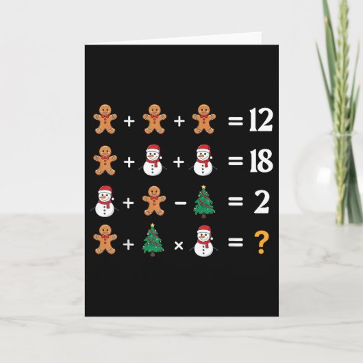 Funny 6 7 Meme Christmas Order Of Operations Math Kaart (Voorkant)