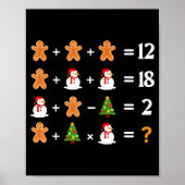 Funny 6 7 Meme Christmas Order Of Operations Math Poster (Voorkant)