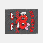 Funny 6 7 Meme Heart Six Seven 67 Valentine Couple Fleece Deken (Voorkant (Horizontaal))