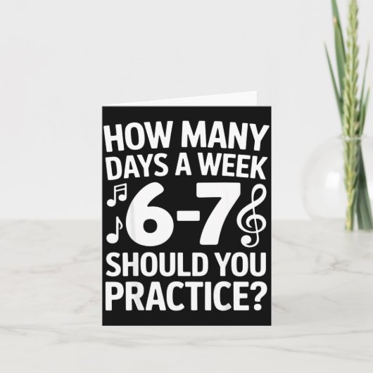 Funny 6 7 Meme Music Students Six Seven Outfit Mus Kaart (Voorkant)