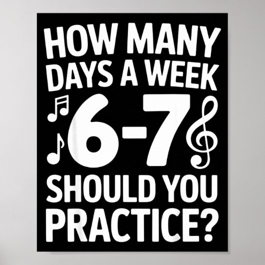 Funny 6 7 Meme Music Students Six Seven Outfit Mus Poster (Voorkant)