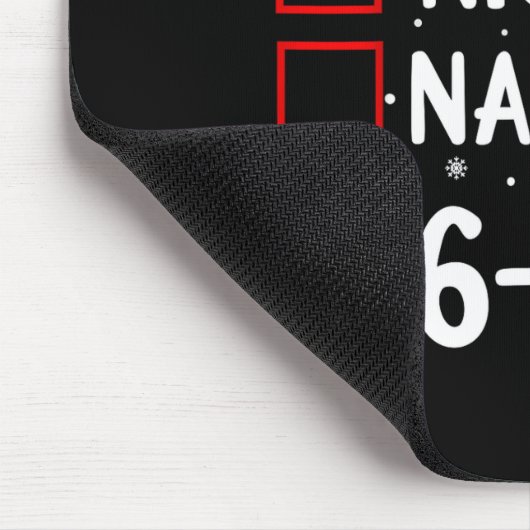 Funny 6-7 Meme Nice Naughty 67 Christmas Brain Rot Muismat (Hoek)