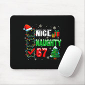 Funny 6-7 Meme Nice Naughty 67 Christmas Brain Rot Muismat (Met muis)