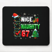 Funny 6-7 Meme Nice Naughty 67 Christmas Brain Rot Muismat (Voorkant)
