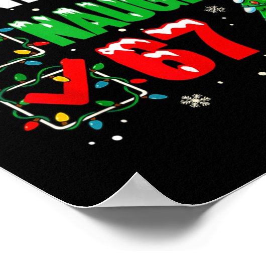 Funny 6-7 Meme Nice Naughty 67 Christmas Brain Rot Poster (Hoek)