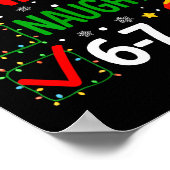 Funny 6-7 Meme Nice Naughty 67 Christmas Brain Rot Poster (Hoek)