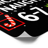 Funny 6-7 Meme Nice Naughty 67 Christmas Brain Rot Poster (Hoek)