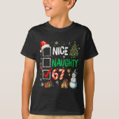 Funny 6-7 Meme Nice Naughty 67 Christmas Brain Rot T-shirt (Voorkant)