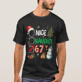 Funny 6-7 Meme Nice Naughty 67 Christmas Brain Rot T-shirt (Voorkant)