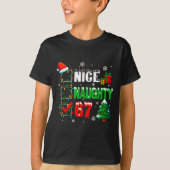 Funny 6-7 Meme Nice Naughty 67 Christmas Brain Rot T-shirt (Voorkant)