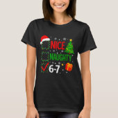 Funny 6-7 Meme Nice Naughty 67 Christmas Brain Rot T-shirt (Voorkant)