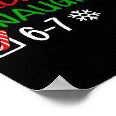 Funny 6-7 Meme Nice Naughty Christmas Brain Rot Gr Poster (Hoek)