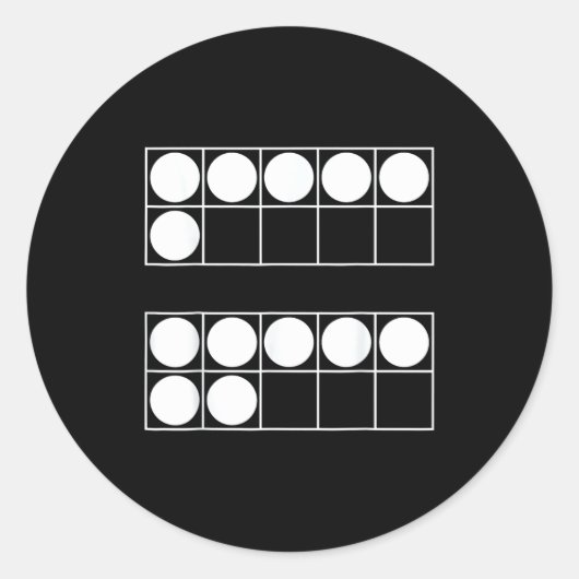 Funny 6 7 Number Math Teachers Students Six Seven  Ronde Sticker (Voorkant)