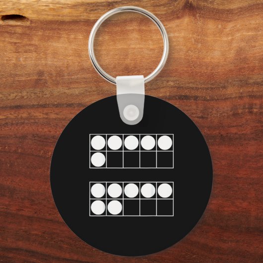 Funny 6 7 Number Math Teachers Students Six Seven Sleutelhanger (Voorkant)