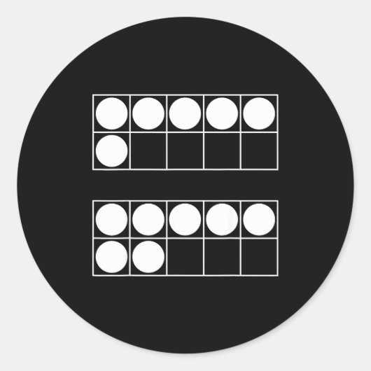 Funny 6 7 Number Teachers Students Six Seven Meme  Ronde Sticker (Voorkant)