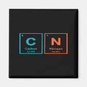 Funny 6 7 Periodic Table Carbon Nitrogen Humor  Magneet (Voorkant)