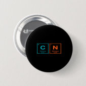 Funny 6 7 Periodic Table Carbon Nitrogen Humor  Ronde Button 5,7 Cm (Voorkant /achterkant)