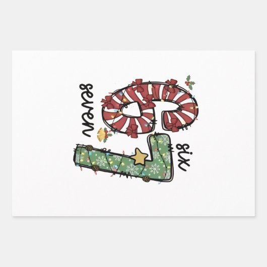 Funny 6 7  Santa Squad Sixty Seven Christmas Inpakpapier Vel (Voorkant)