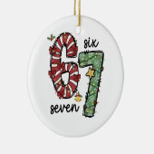 Funny 6 7  Santa Squad Sixty Seven Christmas Keramisch Ornament (Rechts)