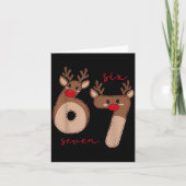 Funny 6 7 Six Seven Meme Christmas Reindeer Gen Al Kaart (Voorkant)
