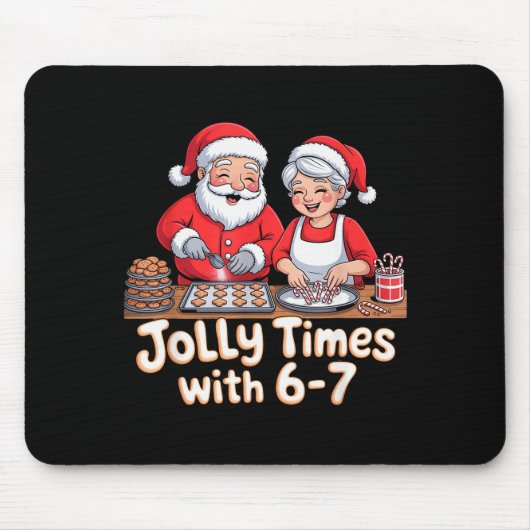 Funny 6 7 Six Seven Meme Christmas Santa Claus Wom Muismat (Voorkant)