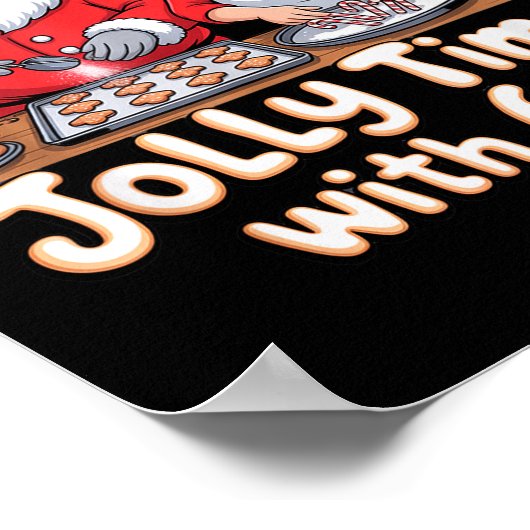 Funny 6 7 Six Seven Meme Christmas Santa Claus Wom Poster (Hoek)