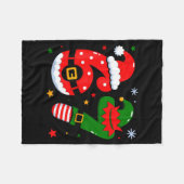Funny 6 7 Six Seven Meme Christmas Santa Elf Coupl Fleece Deken (Voorkant (Horizontaal))
