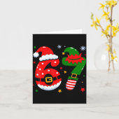 Funny 6 7 Six Seven Meme Christmas Santa Elf Coupl Kaart (Gele Bloem)
