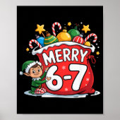 Funny 6 7 Six Seven Meme Christmas Women Men Kids Poster (Voorkant)