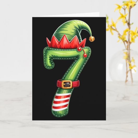 Funny 6 7 Six Seven Meme Couple Matching Christmas Kaart (Gele Bloem)