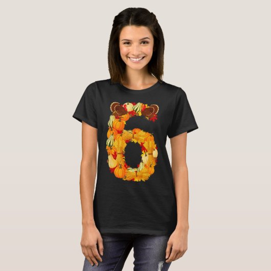 Funny 6 7 Six Seven Meme Couple Thanksgiving Turke T-shirt (Voorkant volledig)