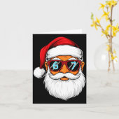 Funny 6 7 Six Seven Meme Santa Face Christmas Men  Kaart (Gele Bloem)