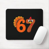 Funny 6 7 Six Seven Meme Thanksgiving Turkey Holid Muismat (Met muis)