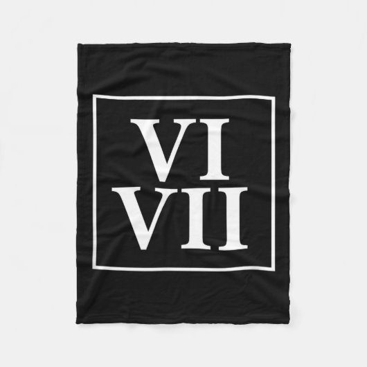 Funny 6 7 Six Seven Roman Numerals Meme History Te Fleece Deken (Voorkant)