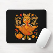 Funny 6 7 Thanksgiving Leopard Bow Turkey Six Seve Muismat (Met muis)