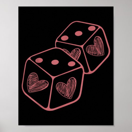 Funny 6 7 Valentine Couples Matching Love Heart Pl Poster (Voorkant)
