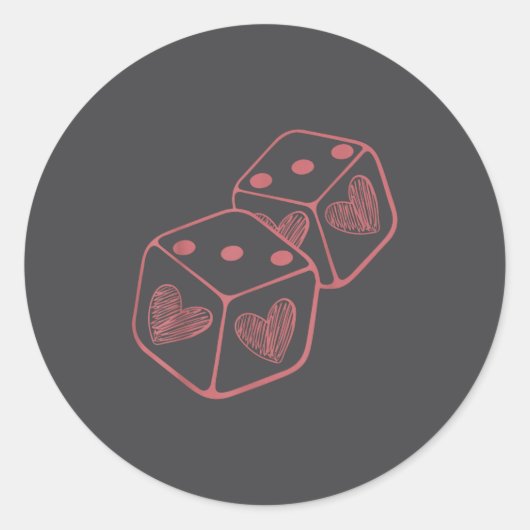 Funny 6 7 Valentine Couples Matching Love Heart Pl Ronde Sticker (Voorkant)