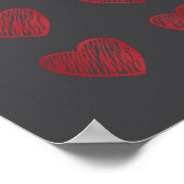 Funny 6 7 Valentine Love Heart Playing Card Couple Poster (Hoek)